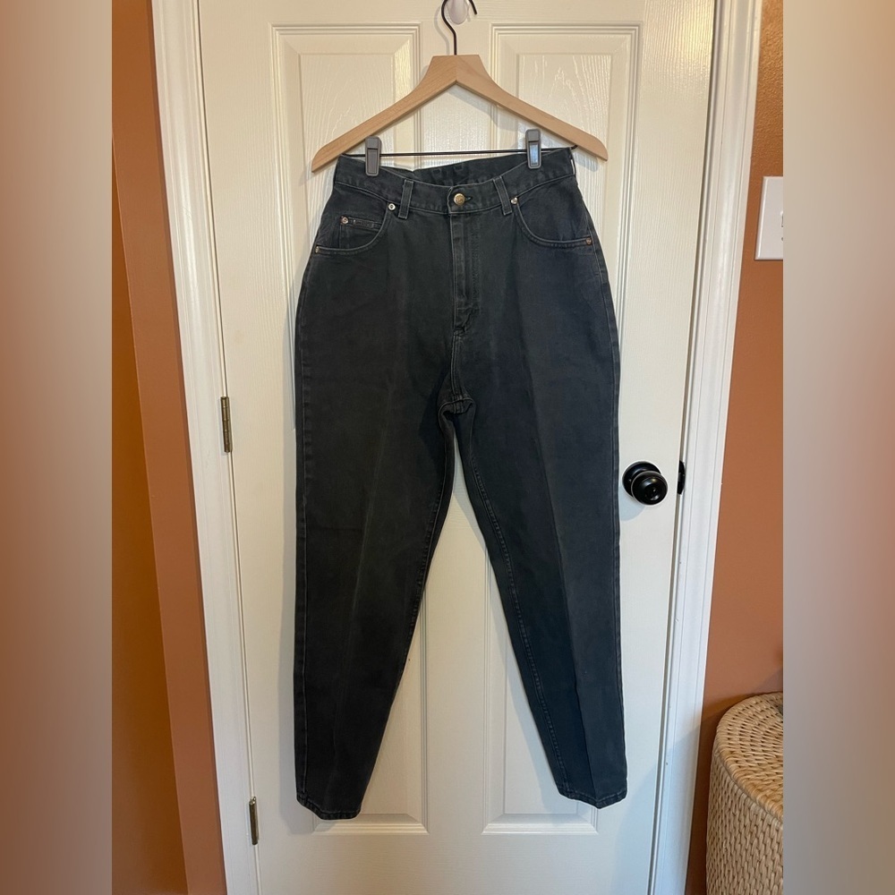 Lee Forest Green High Rise Vintage Tapered Jeans Size 28